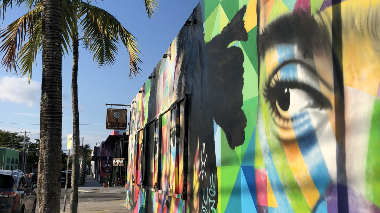 Miami, Fresque, la Pureté de la Couleur, Graffiti, de Teintes et de Nuances. Wallpaper in 1280x720 Resolution