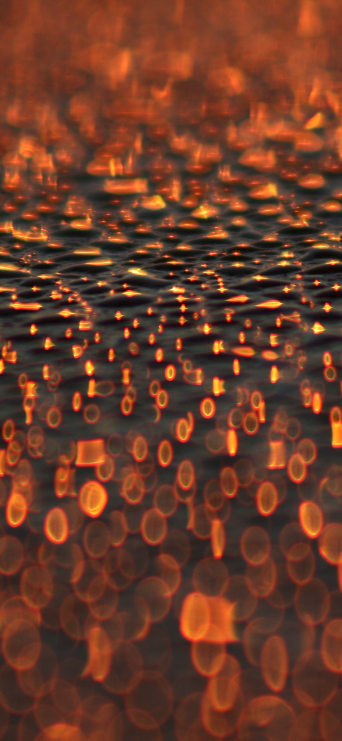 Bokeh, Orange, Wasser, Blendung, Muster. Wallpaper in 1125x2436 Resolution