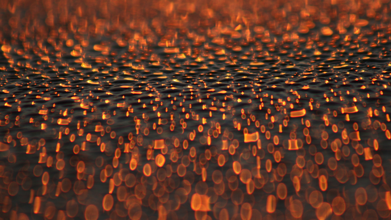 Bokeh, Orange, Wasser, Blendung, Muster. Wallpaper in 1280x720 Resolution