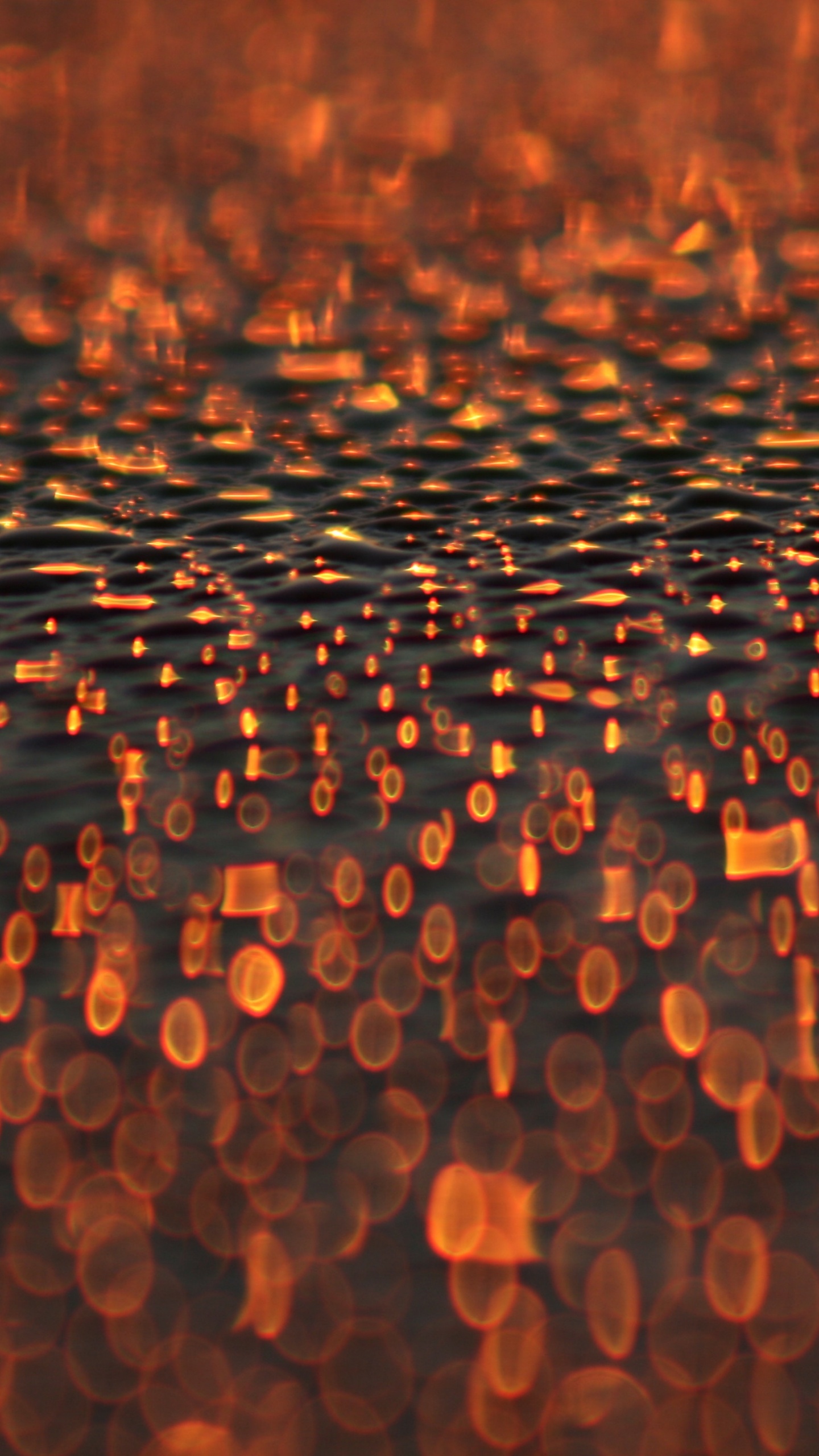 Bokeh, Orange, Wasser, Blendung, Muster. Wallpaper in 1440x2560 Resolution
