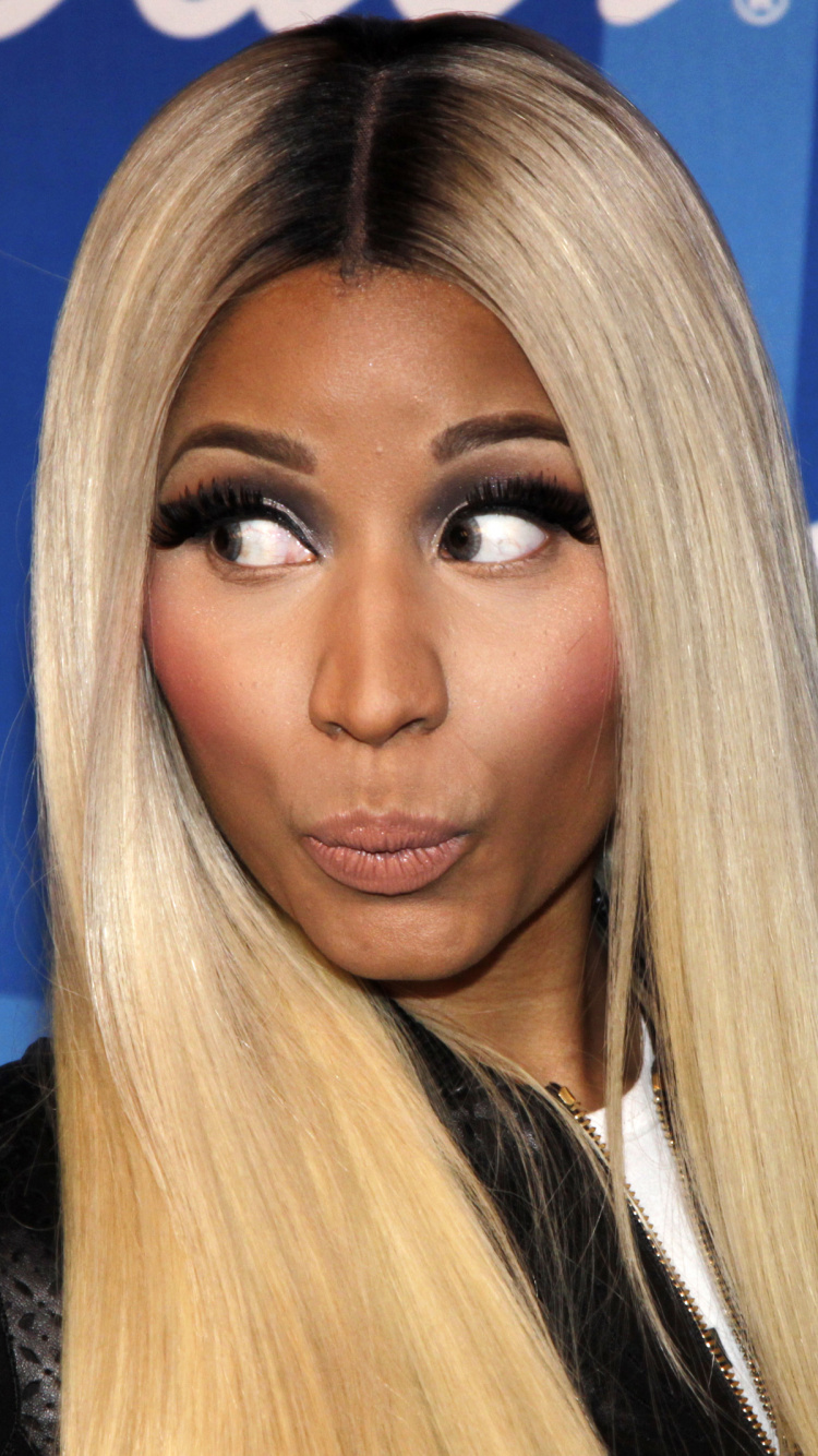Nicki Minaj, Rapper, Hair, Face, Blond. Wallpaper in 750x1334 Resolution