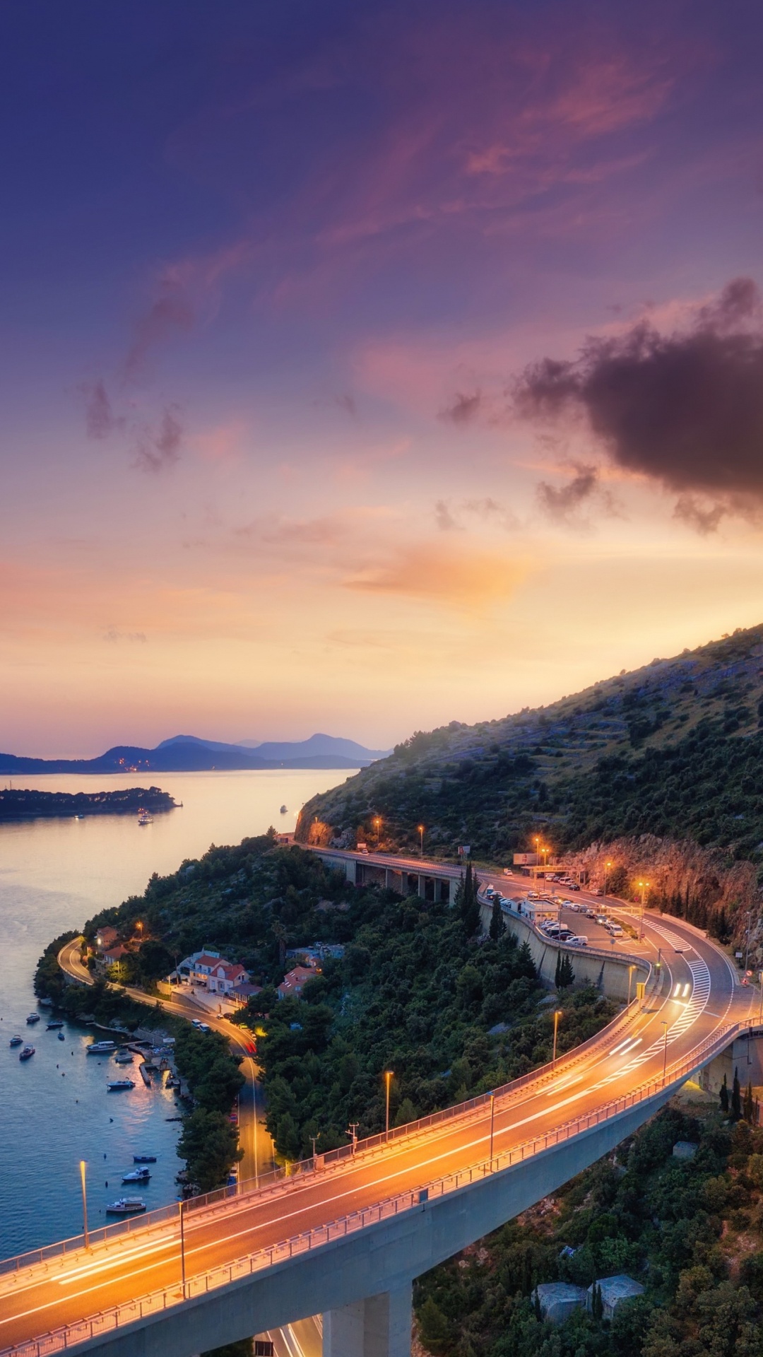 水资源, 自然景观, 余辉, 高地, 路灯 壁纸 1080x1920 允许