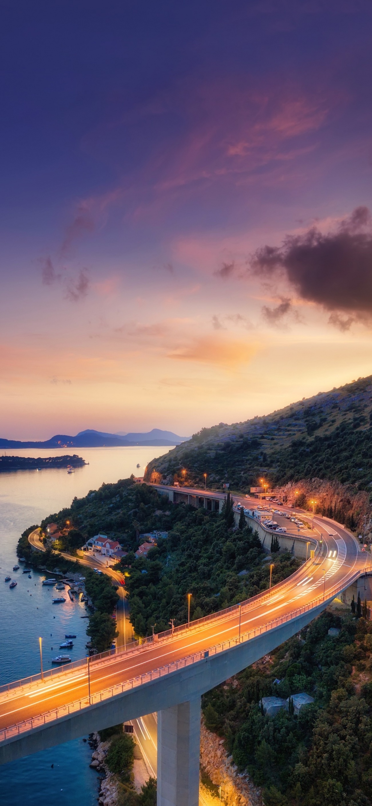 水资源, 自然景观, 余辉, 高地, 路灯 壁纸 1242x2688 允许