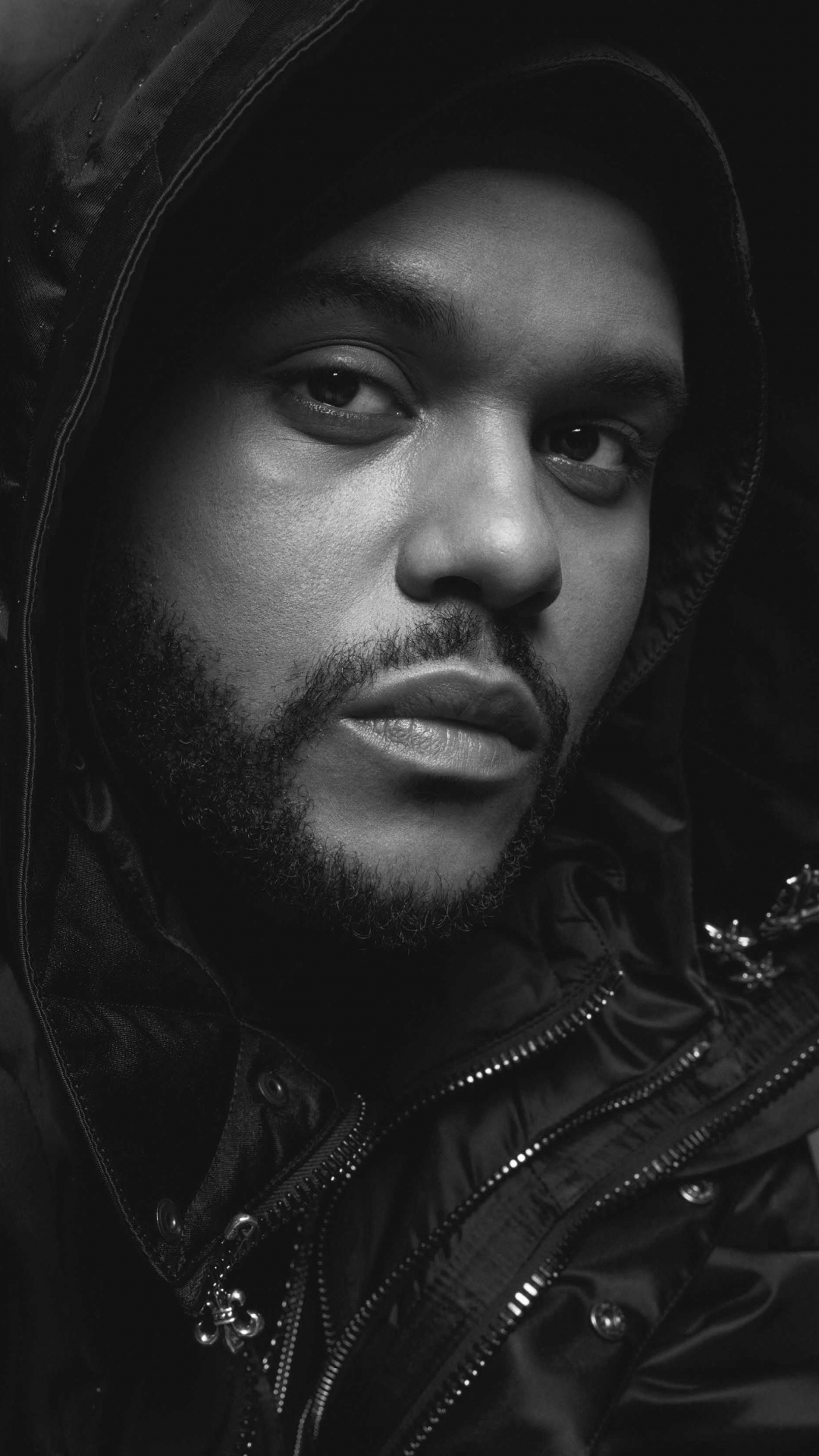 Weeknd Vman, The Weeknd, Portrait, Black, Face. Wallpaper in 1080x1920 Resolution
