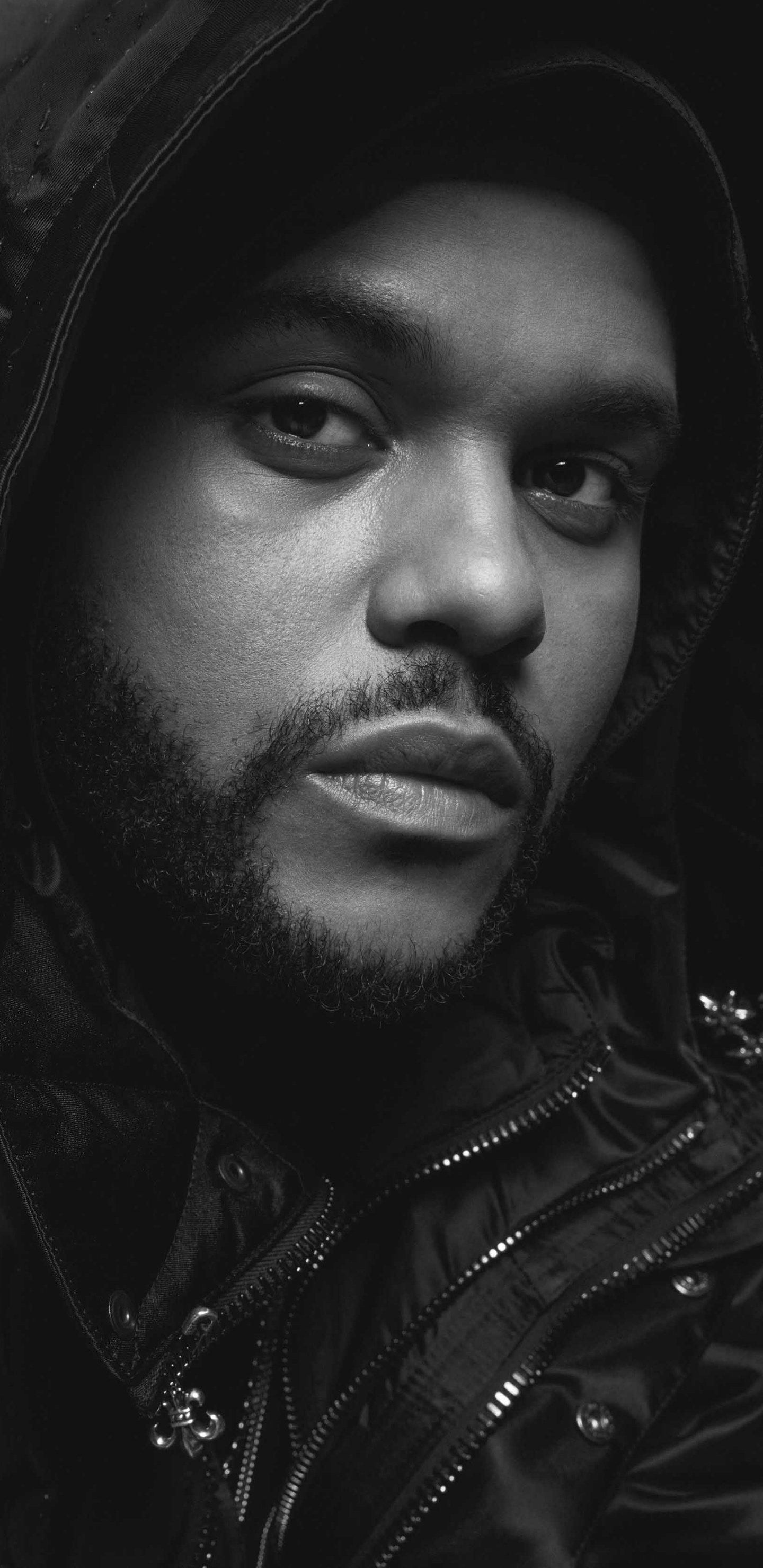 Weeknd Vman, The Weeknd, Portrait, Black, Face. Wallpaper in 1440x2960 Resolution