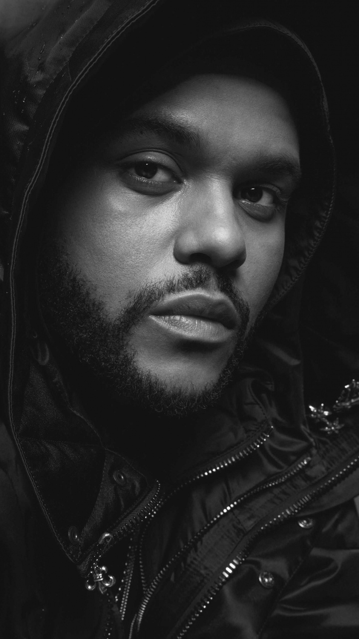 Weeknd Vman, The Weeknd, Portrait, Black, Face. Wallpaper in 720x1280 Resolution