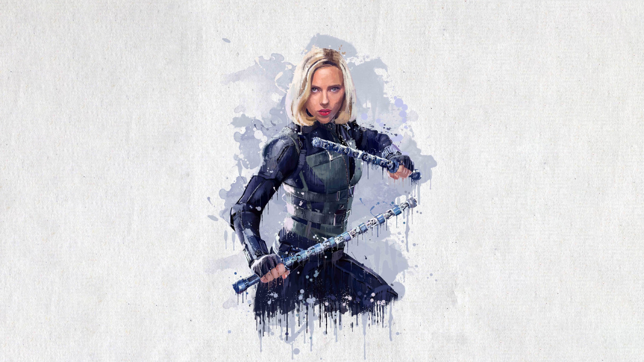 Femme en Blouson de Cuir Noir et Chapeau Blanc Debout Sur un Sol Couvert de Neige. Wallpaper in 1280x720 Resolution