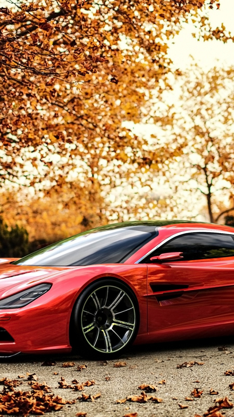 Red Ferrari 458 Italia on Road During Daytime. Wallpaper in 750x1334 Resolution