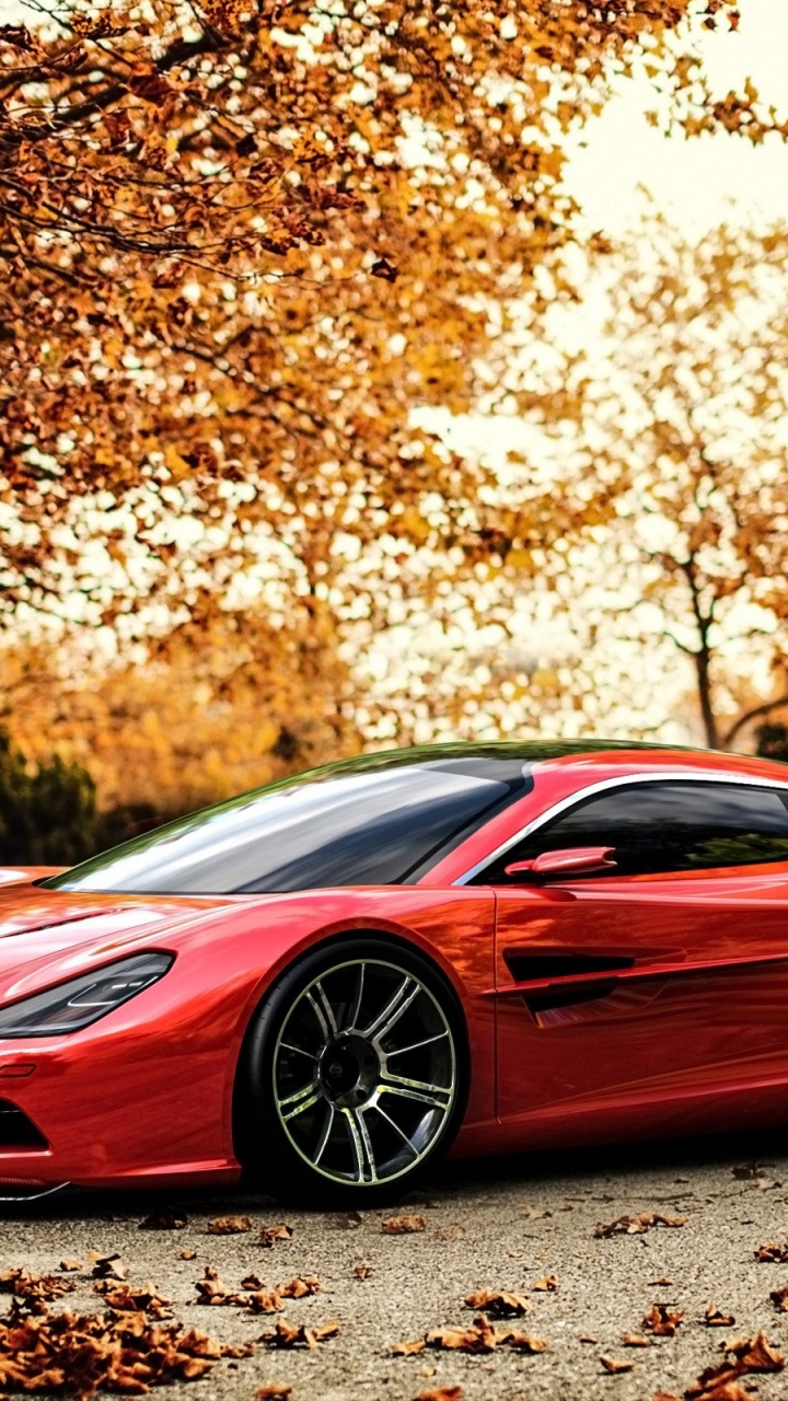 Ferrari 458 Italia Rojo en la Carretera Durante el Día. Wallpaper in 720x1280 Resolution