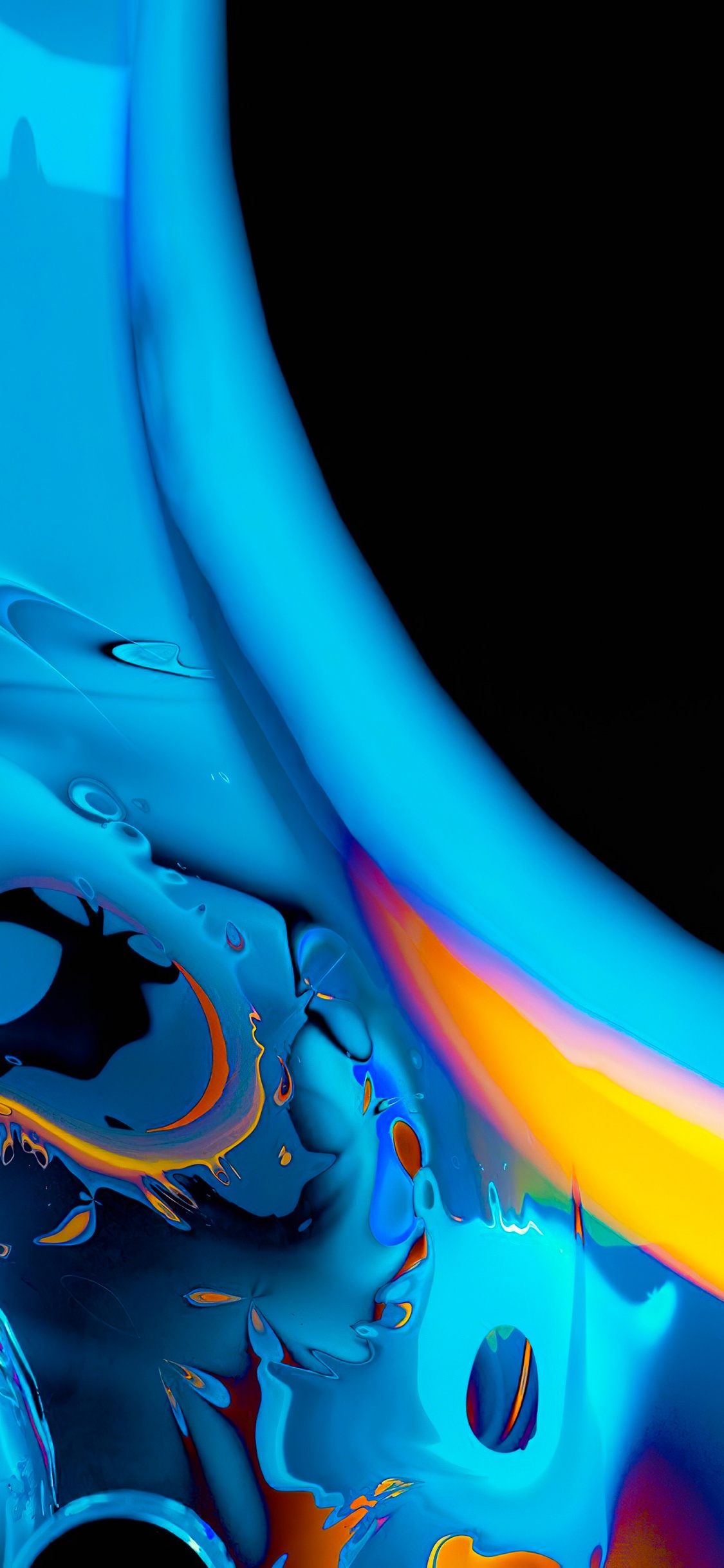 Telephone, Doodle Wall, Liquid, Water, Azure. Wallpaper in 1125x2436 Resolution