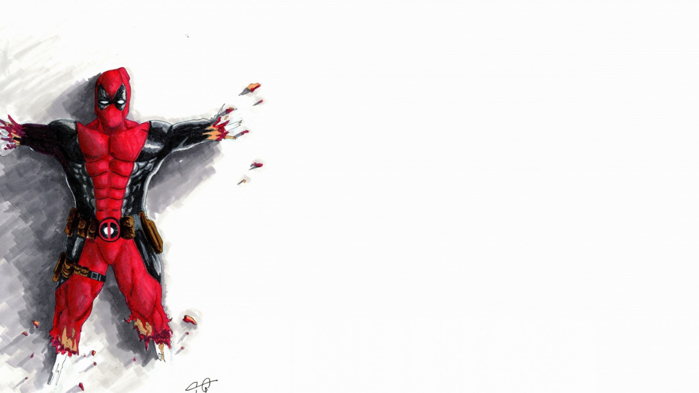 Red Black and White Abstract Painting. Wallpaper in 1366x768 Resolution