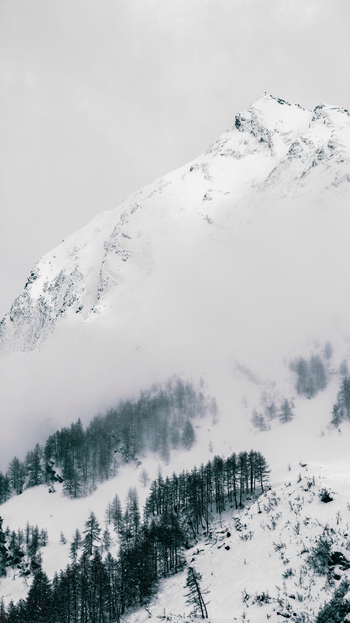 Paso de Montaña, Invierno, Montaje de Escenografía, Nieve, Nunatak. Wallpaper in 720x1280 Resolution