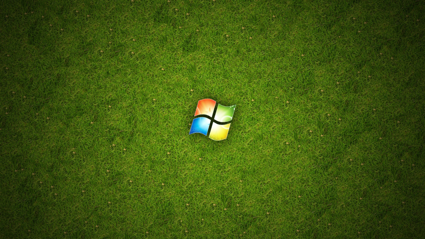 2 Blue and Orange Eggs on Green Grass. Wallpaper in 1366x768 Resolution
