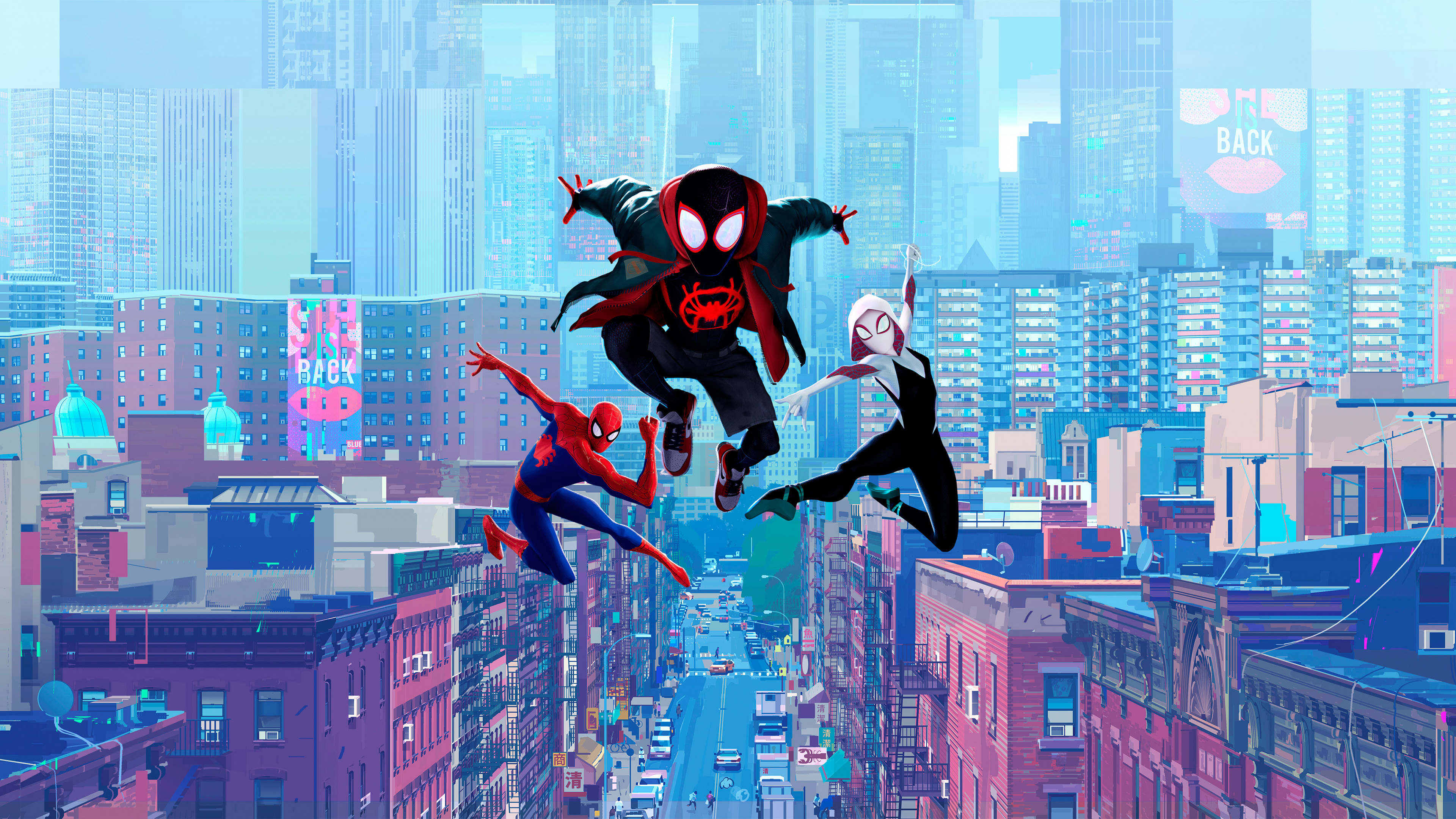 Spider-man, 里*莫拉莱斯, 蜘蛛-人变成蜘蛛-诗, 超级英雄, 极限运动 壁纸 3840x2160 允许