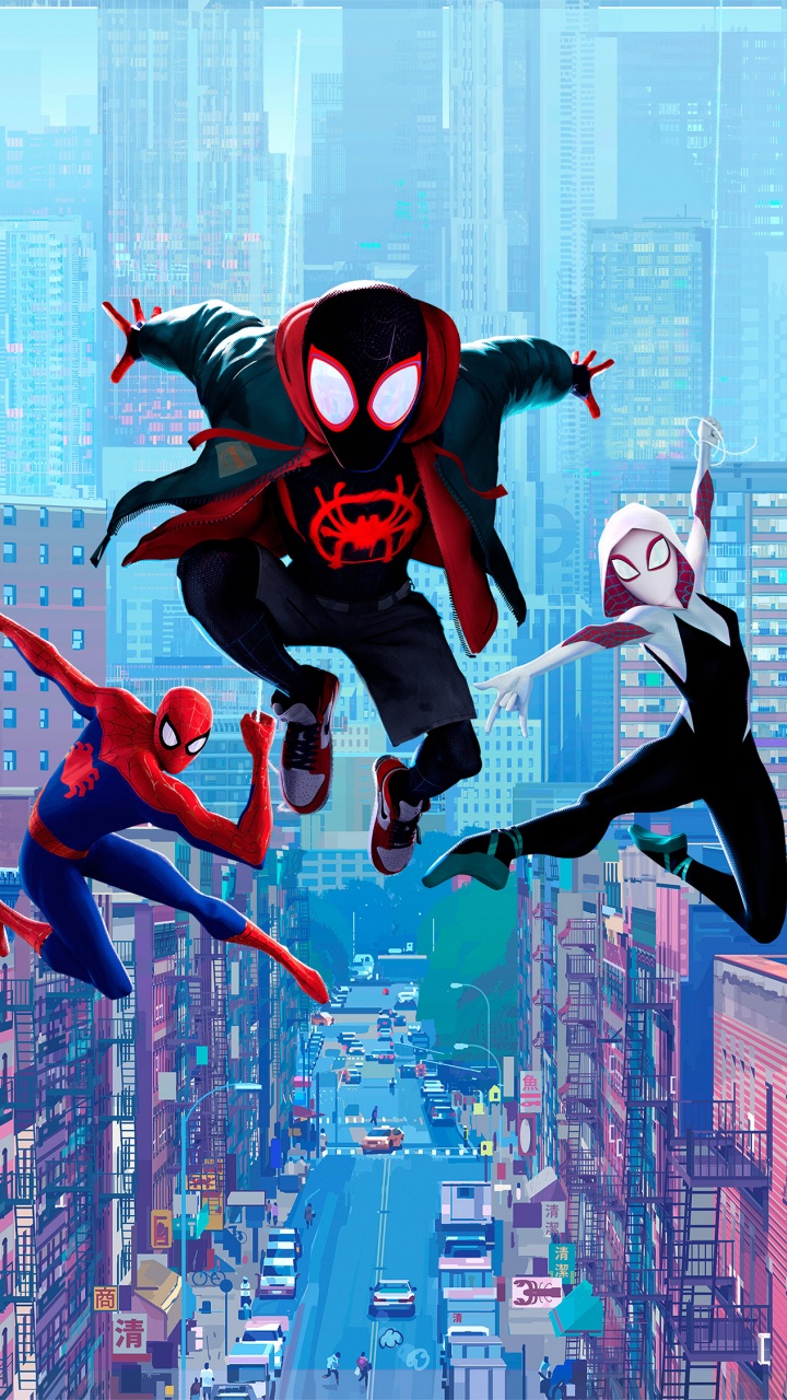 Spider-man, 里*莫拉莱斯, 蜘蛛-人变成蜘蛛-诗, 超级英雄, 极限运动 壁纸 720x1280 允许