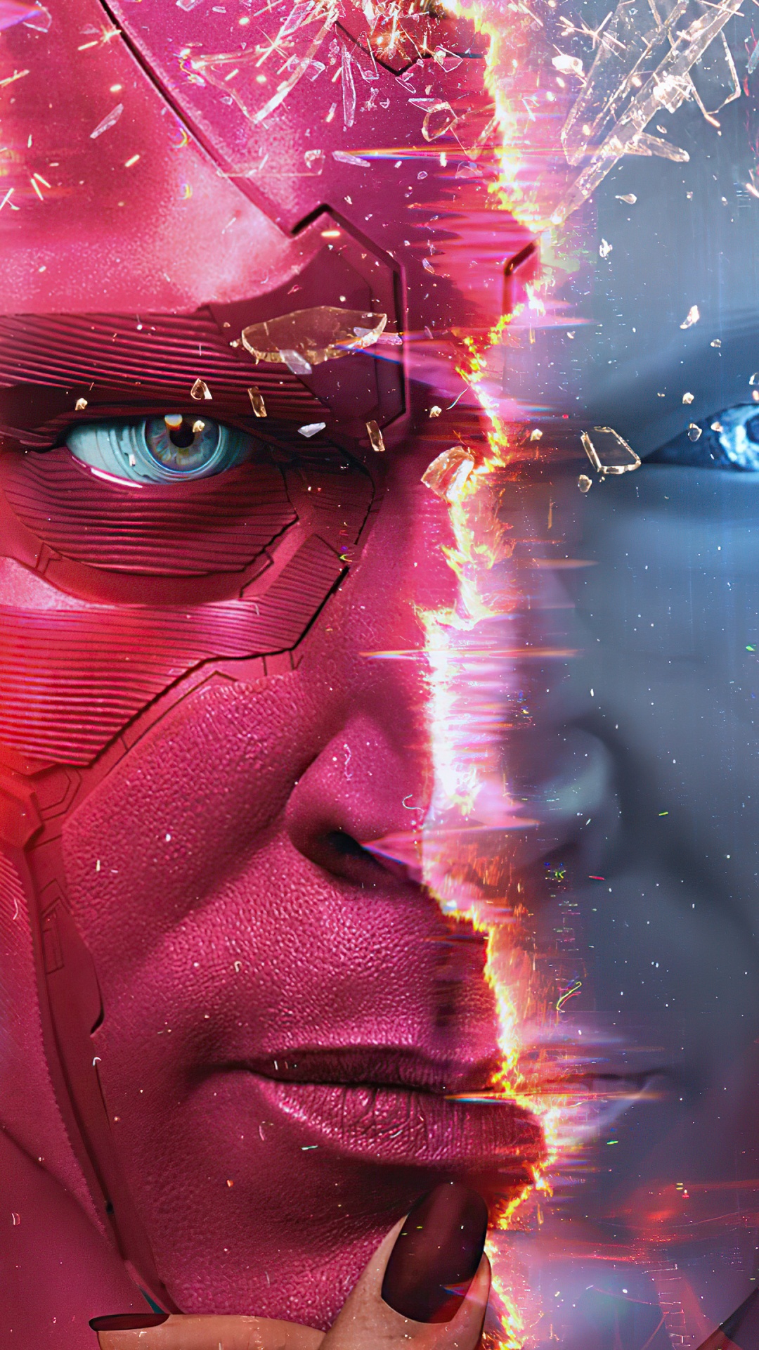 Vision, Wandavision, Wanda Maximoff, Superhéroe, Morado. Wallpaper in 1080x1920 Resolution