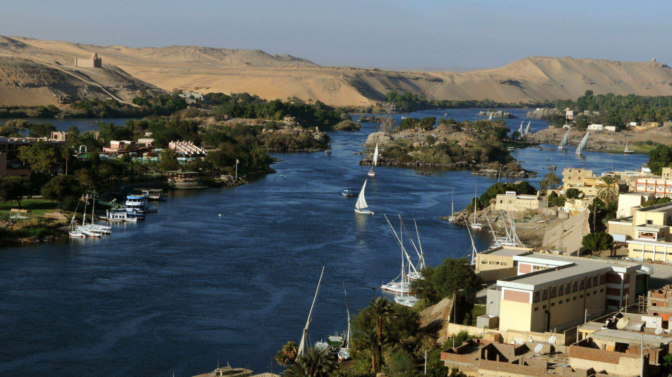 阿斯旺, 尼罗河, 卢克索, 开罗, 人体内的水 壁纸 1366x768 允许