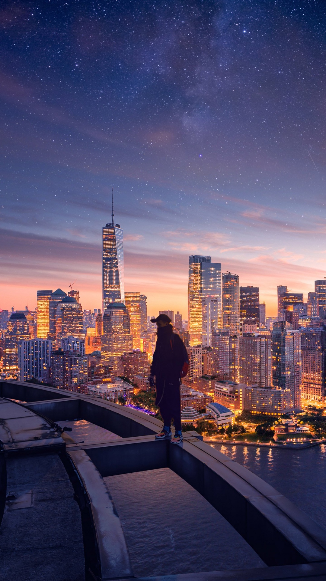 New York City, Manhattan, Cloud, Gebäude, Wolkenkratzer. Wallpaper in 1080x1920 Resolution