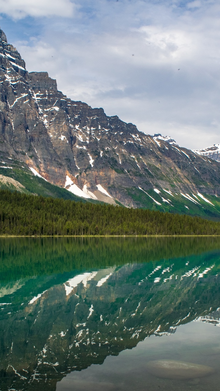 Fjord, Mount Scenery, Mountain Range, Mount Chephren, Hill Station. Wallpaper in 720x1280 Resolution