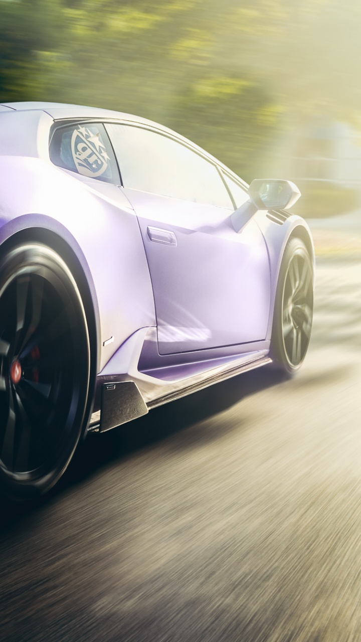 Porsche 911 Violette Sur Route. Wallpaper in 720x1280 Resolution