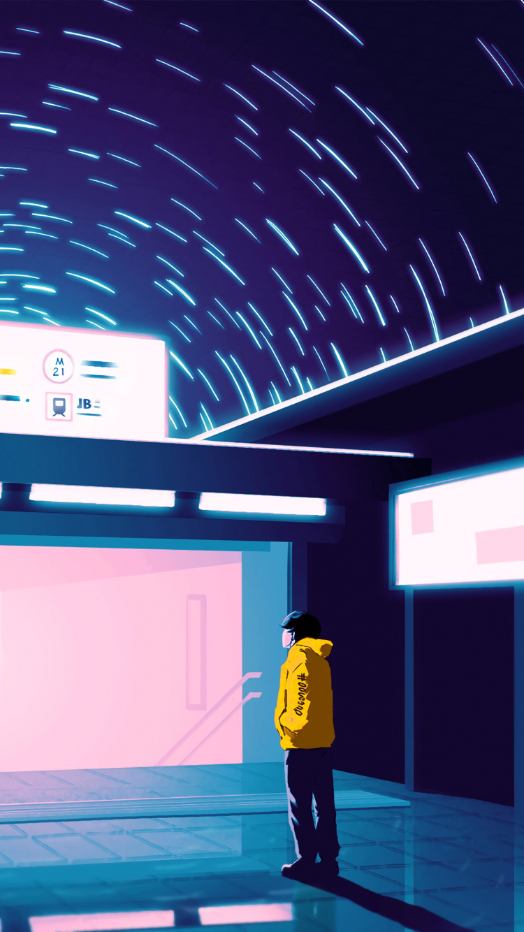 光, 天花板, 建筑, 空间, 艺术家 壁纸 750x1334 允许