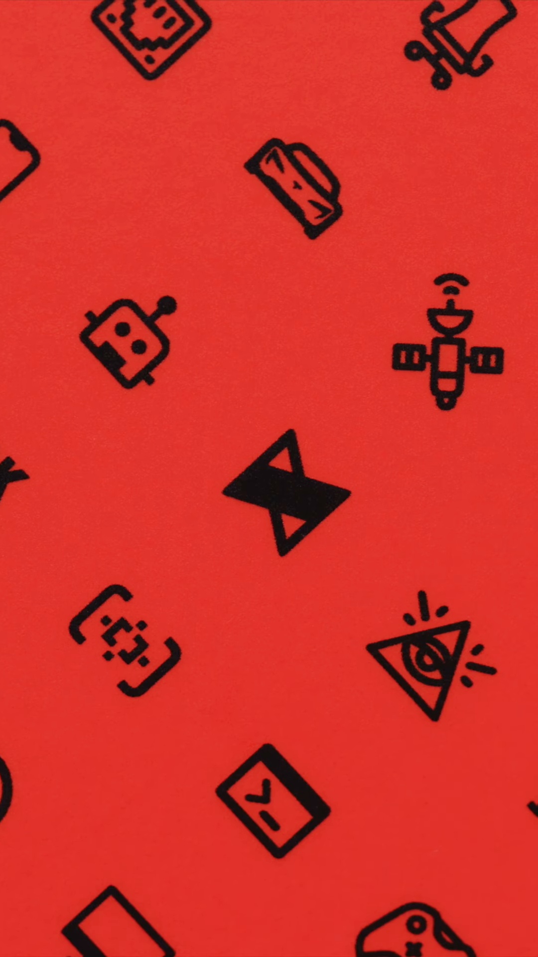 Heart, Icon, Textile, Orange, Rectangle. Wallpaper in 1080x1920 Resolution