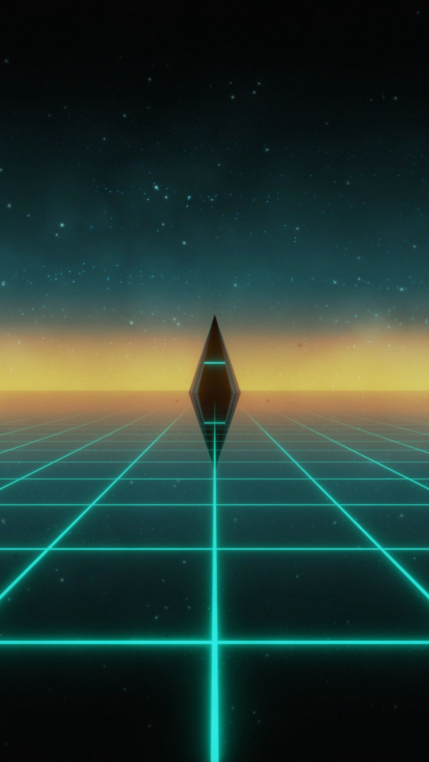 Blau-weißer Himmel Bei Sonnenuntergang. Wallpaper in 1440x2560 Resolution