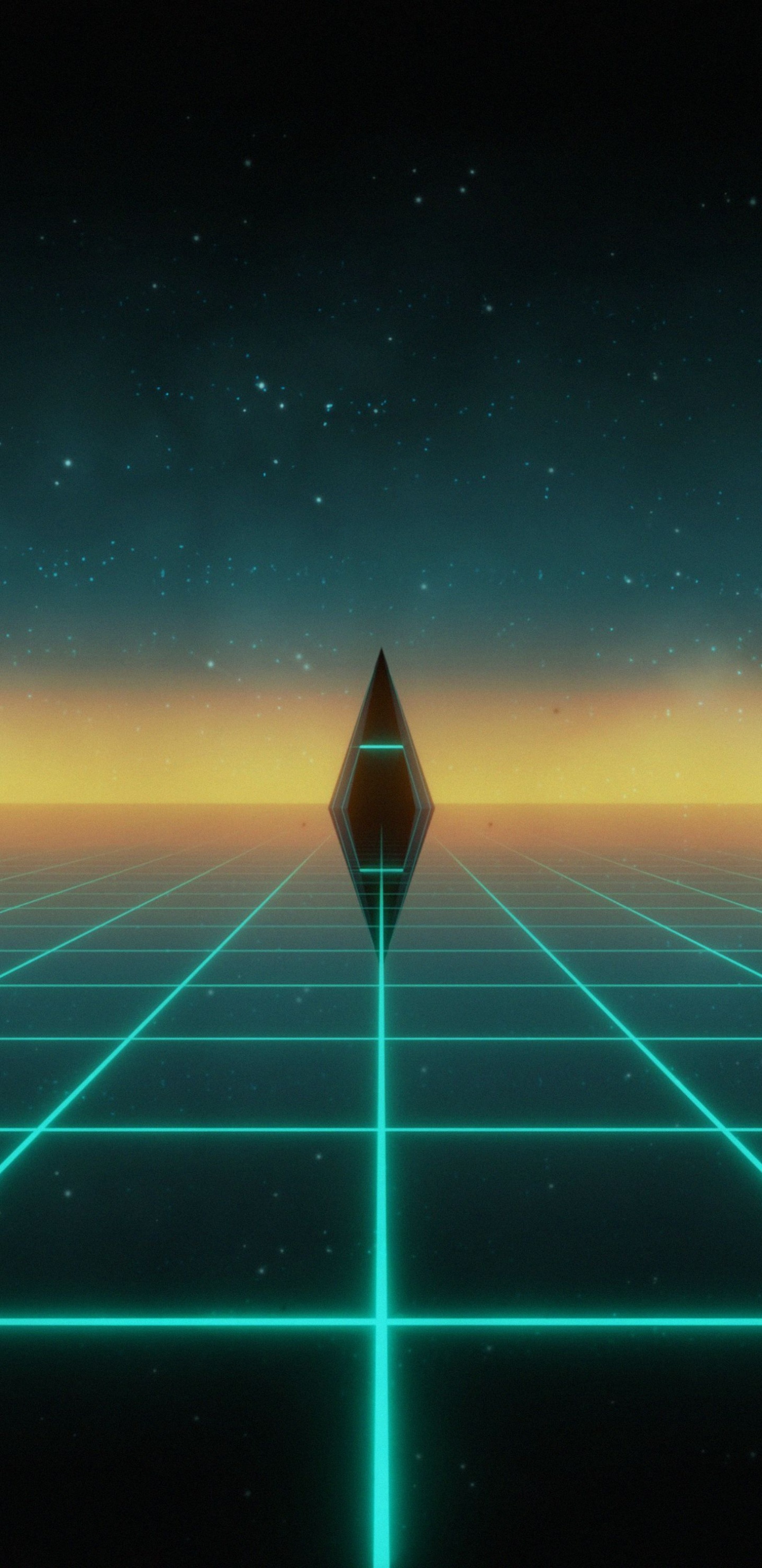 空间, 气氛, 奥罗拉, 地平线, 对称 壁纸 1440x2960 允许