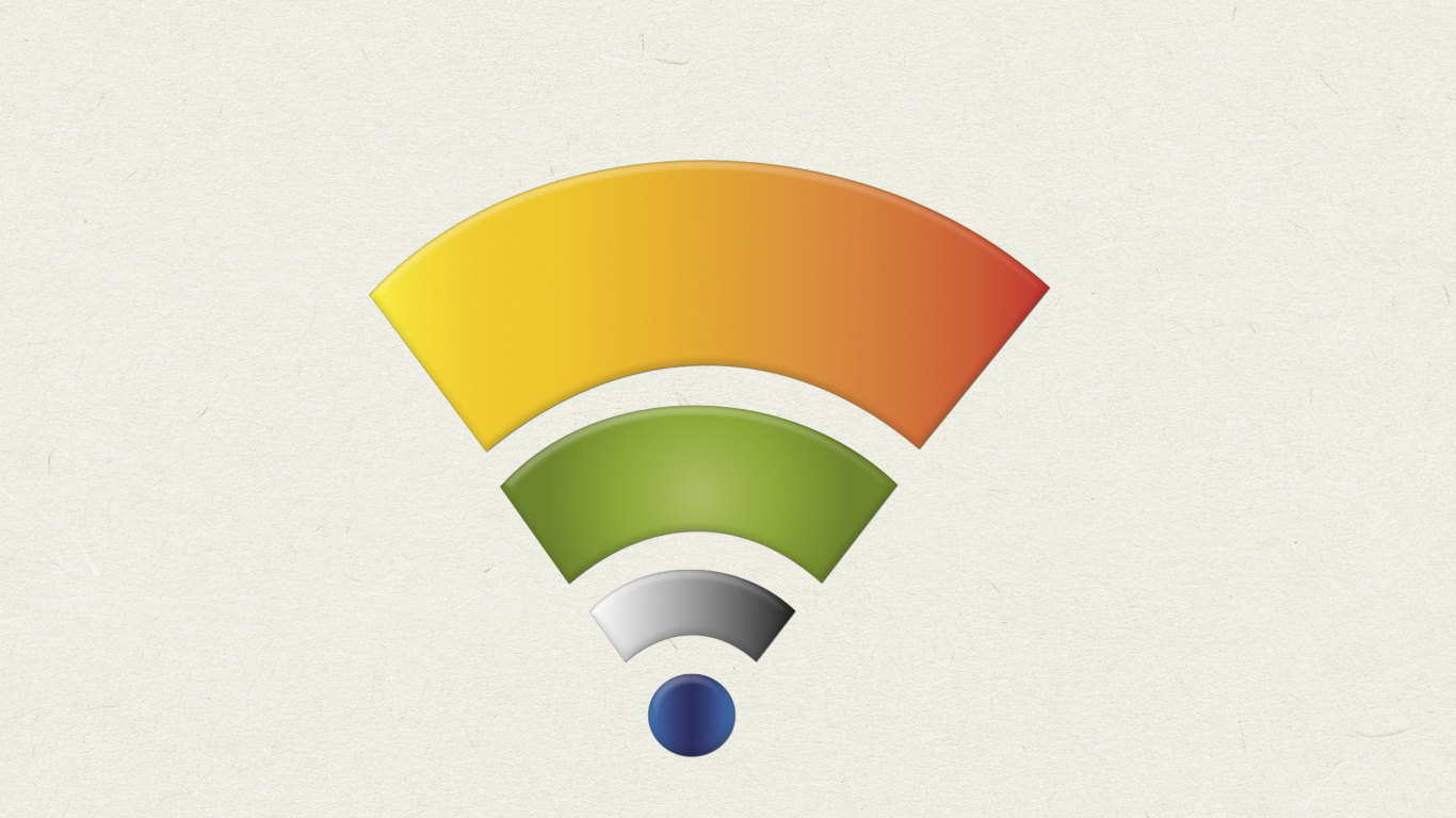 Gelbgrüner Und Weißer Regenschirm. Wallpaper in 1366x768 Resolution