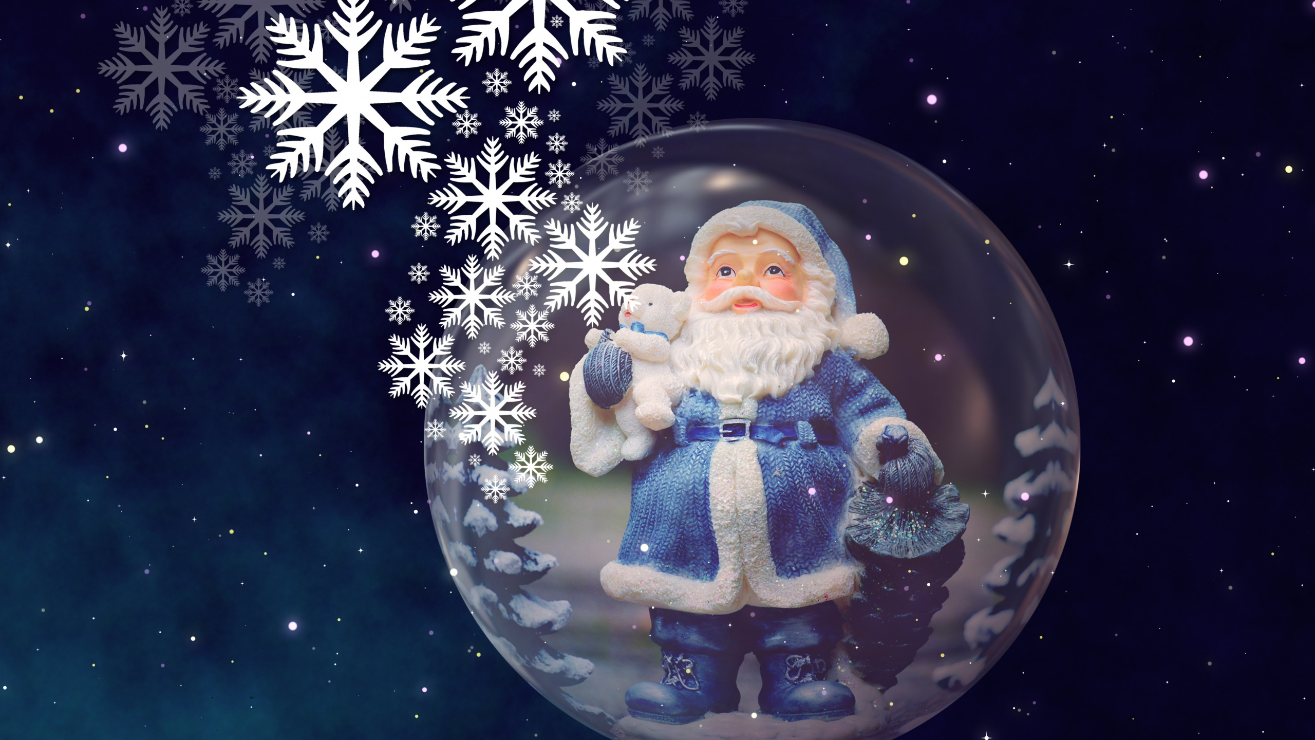Santa Claus, Christmas Day, Ded Moroz, Christmas, Winter. Wallpaper in 2560x1440 Resolution
