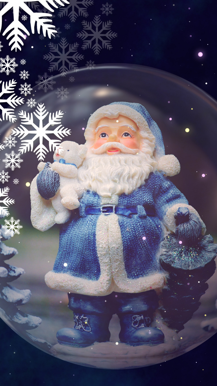Santa Claus, Christmas Day, Ded Moroz, Christmas, Winter. Wallpaper in 750x1334 Resolution