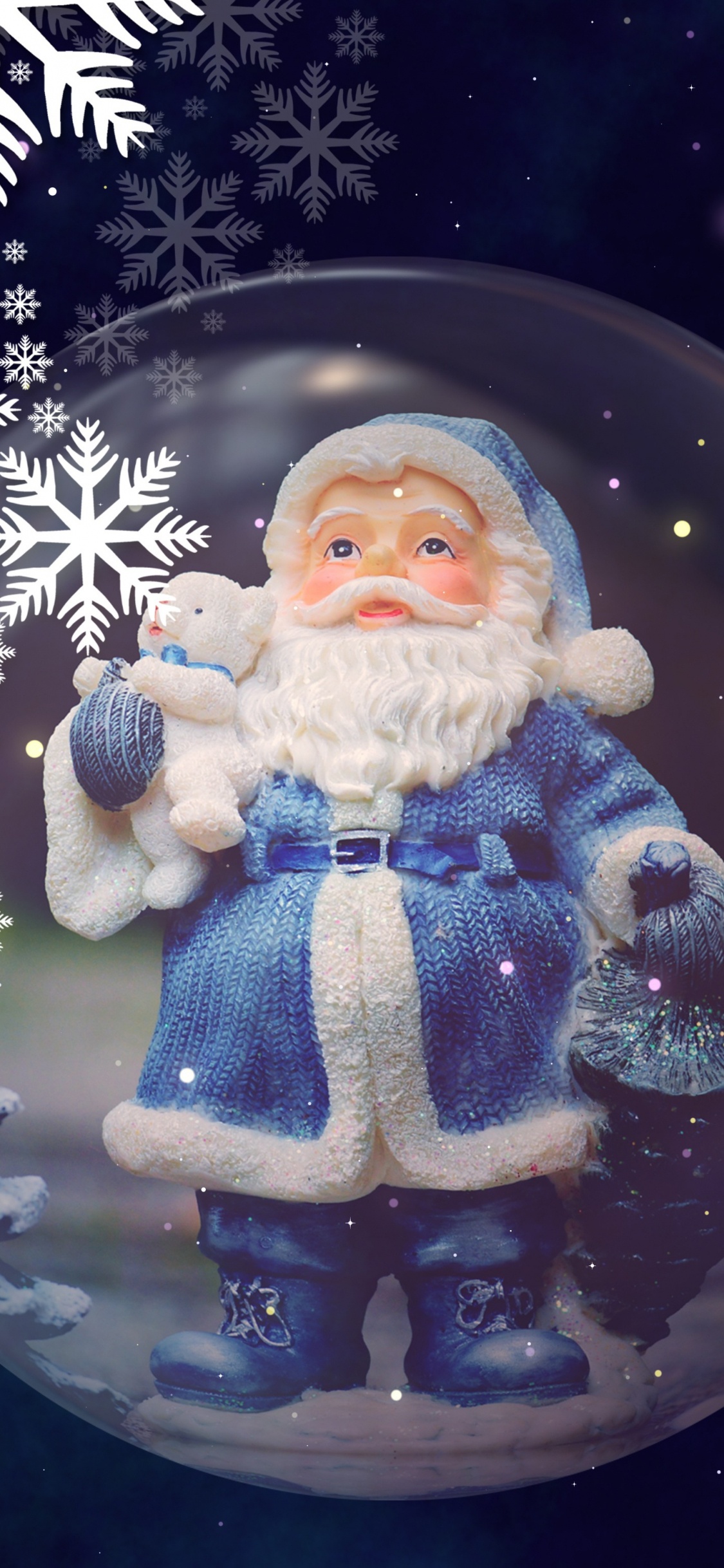 Santa Claus, Le Jour De Noël, Ded Moroz, Hiver, Ornement de Noël. Wallpaper in 1125x2436 Resolution