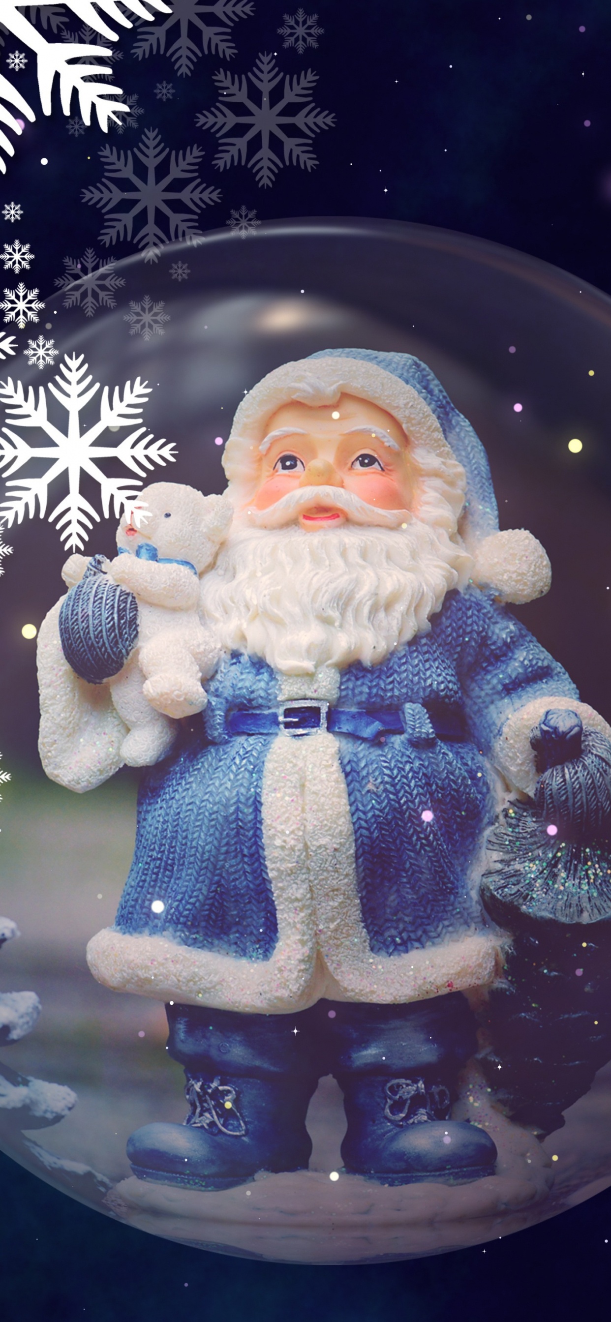 Santa Claus, Le Jour De Noël, Ded Moroz, Hiver, Ornement de Noël. Wallpaper in 1242x2688 Resolution