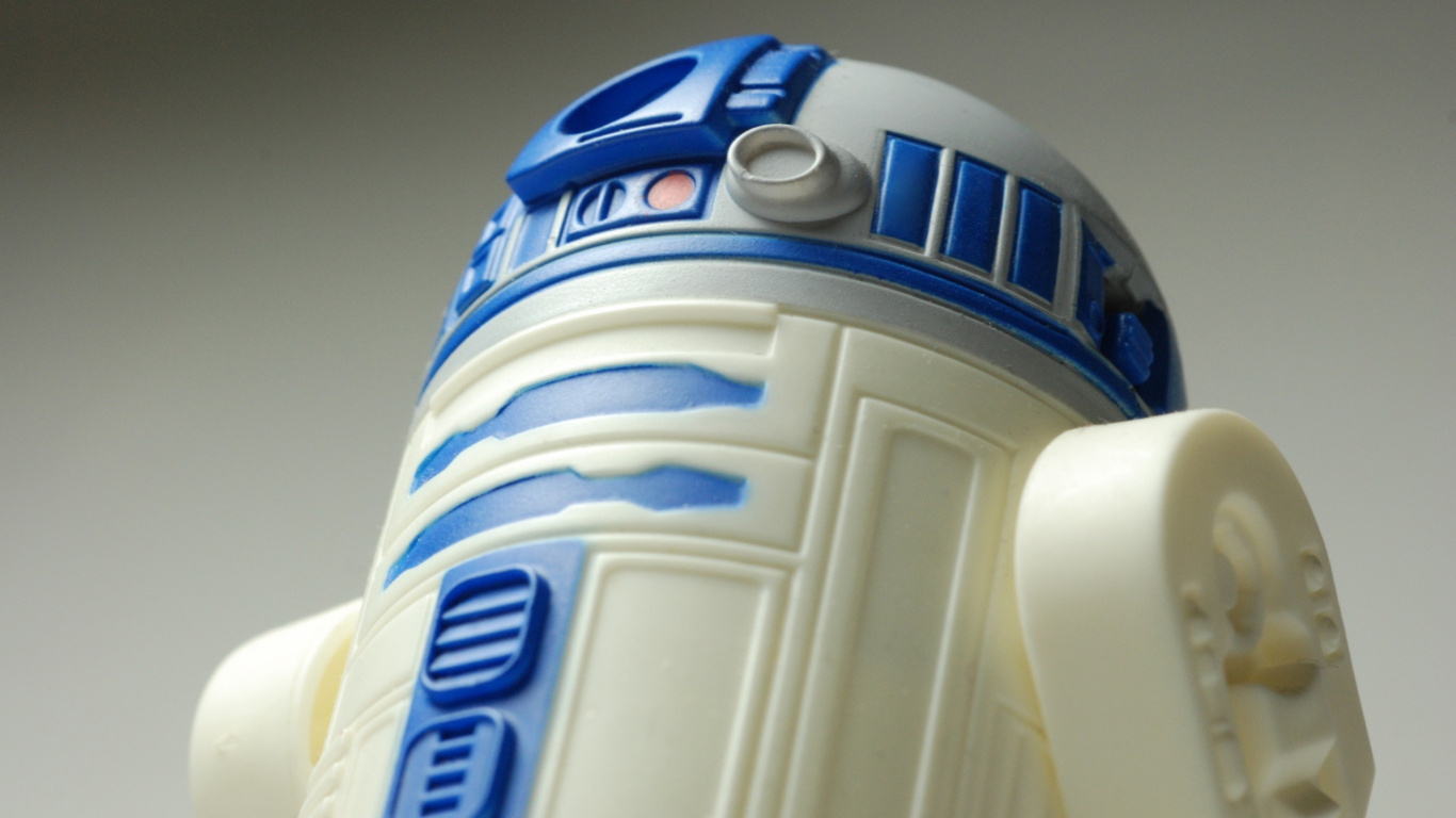 r 2 d 2 Plastic Toy. Wallpaper in 1366x768 Resolution