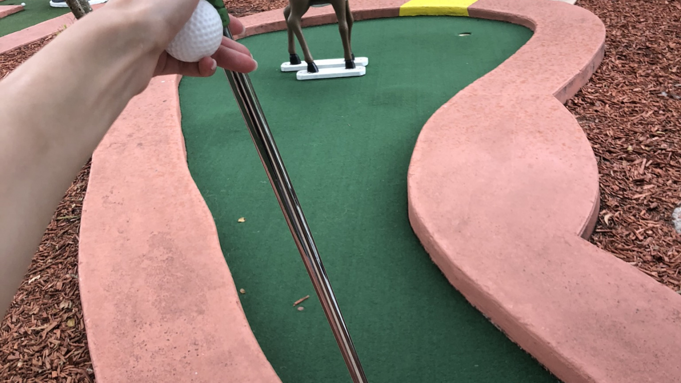 Minigolf, Öffentlichen Raum, Blatt, Freizeit, Woody Pflanze. Wallpaper in 1366x768 Resolution