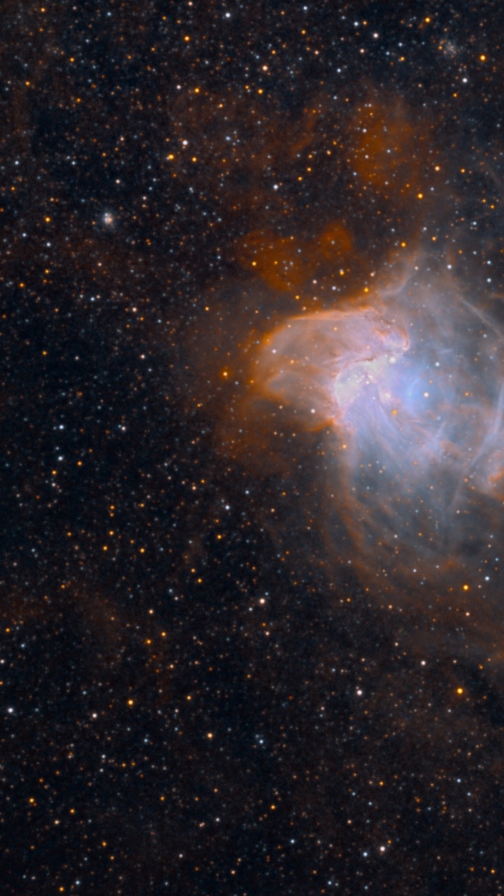 Ilustración de Galaxia Azul y Marrón. Wallpaper in 720x1280 Resolution