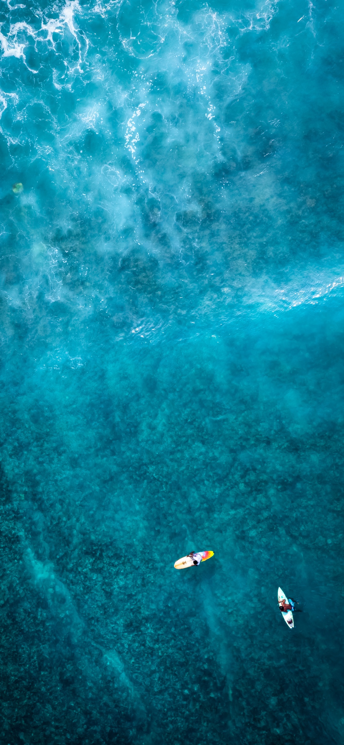 Water, Sea, Azure, Fluid, Underwater. Wallpaper in 1125x2436 Resolution