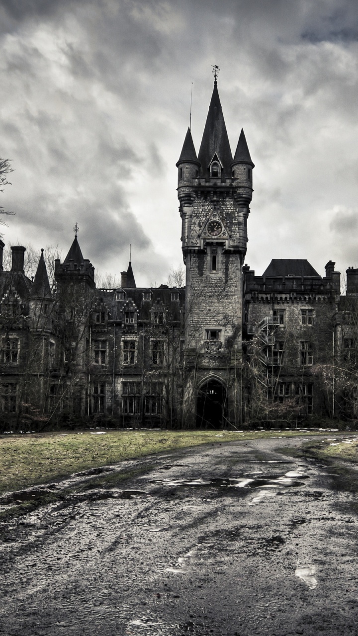 Gray Concrete Castle Under Cloudy Sky During Daytime. Wallpaper in 720x1280 Resolution