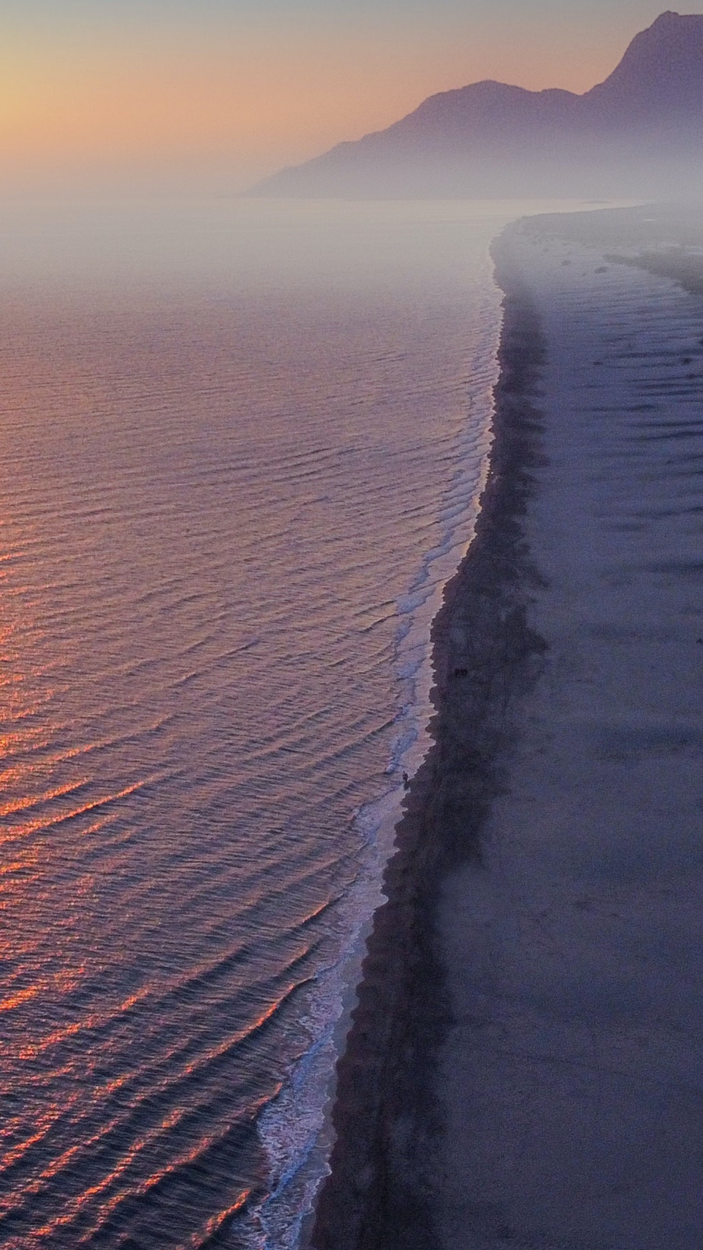 大海, 歌词, 气氛, 自然景观, 日出 壁纸 1440x2560 允许