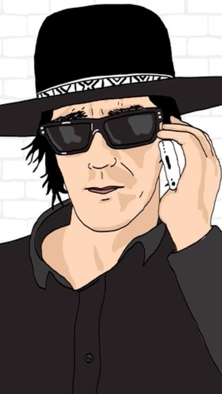 Izzy Stradlin, Guns N Roses, Ilustración, Caricatura, Cool. Wallpaper in 720x1280 Resolution