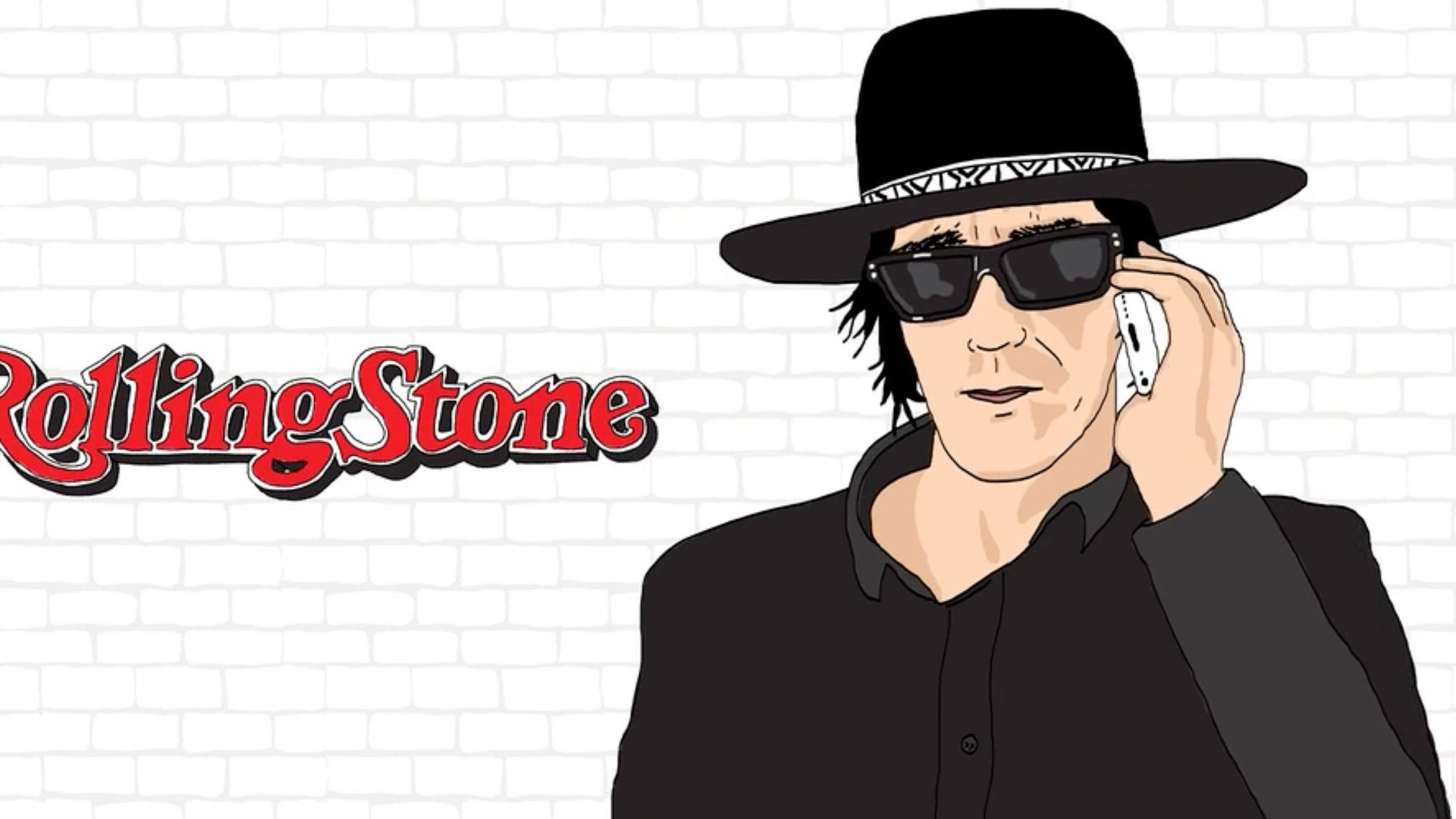 Izzy Stradlin, Guns N Roses, Illustration, Cartoon, Eyewear. Wallpaper in 1920x1080 Resolution