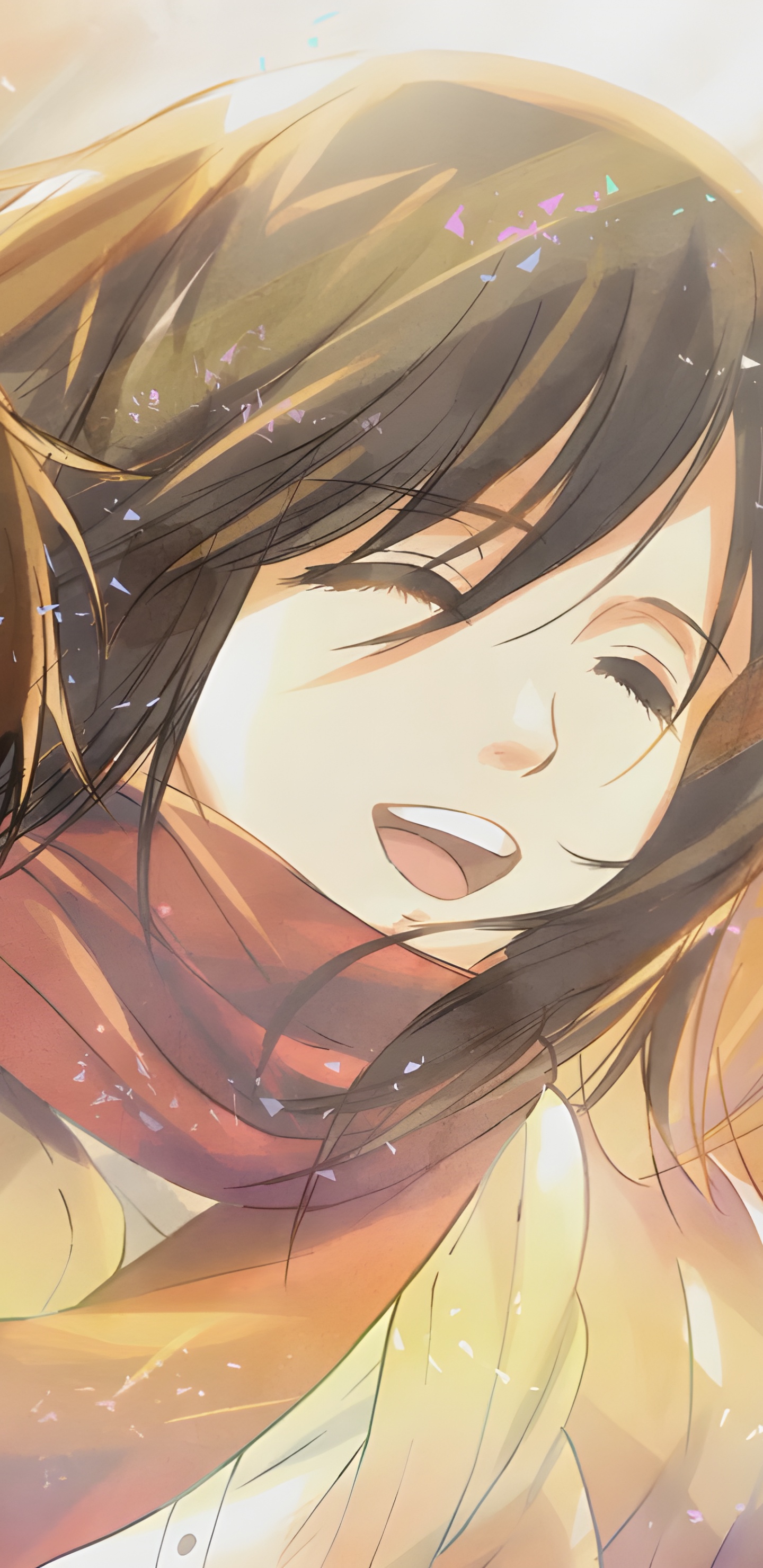 Eren Yeager, Mikasa Ackerman, Armin Arlert, Levi Ackerman, Dessin Animé. Wallpaper in 1440x2960 Resolution