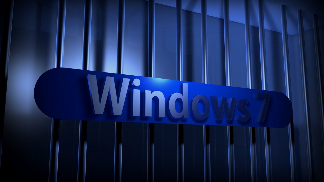 Windows 7, Microsoft Windows, Blue, Lumière, Ligne. Wallpaper in 1366x768 Resolution