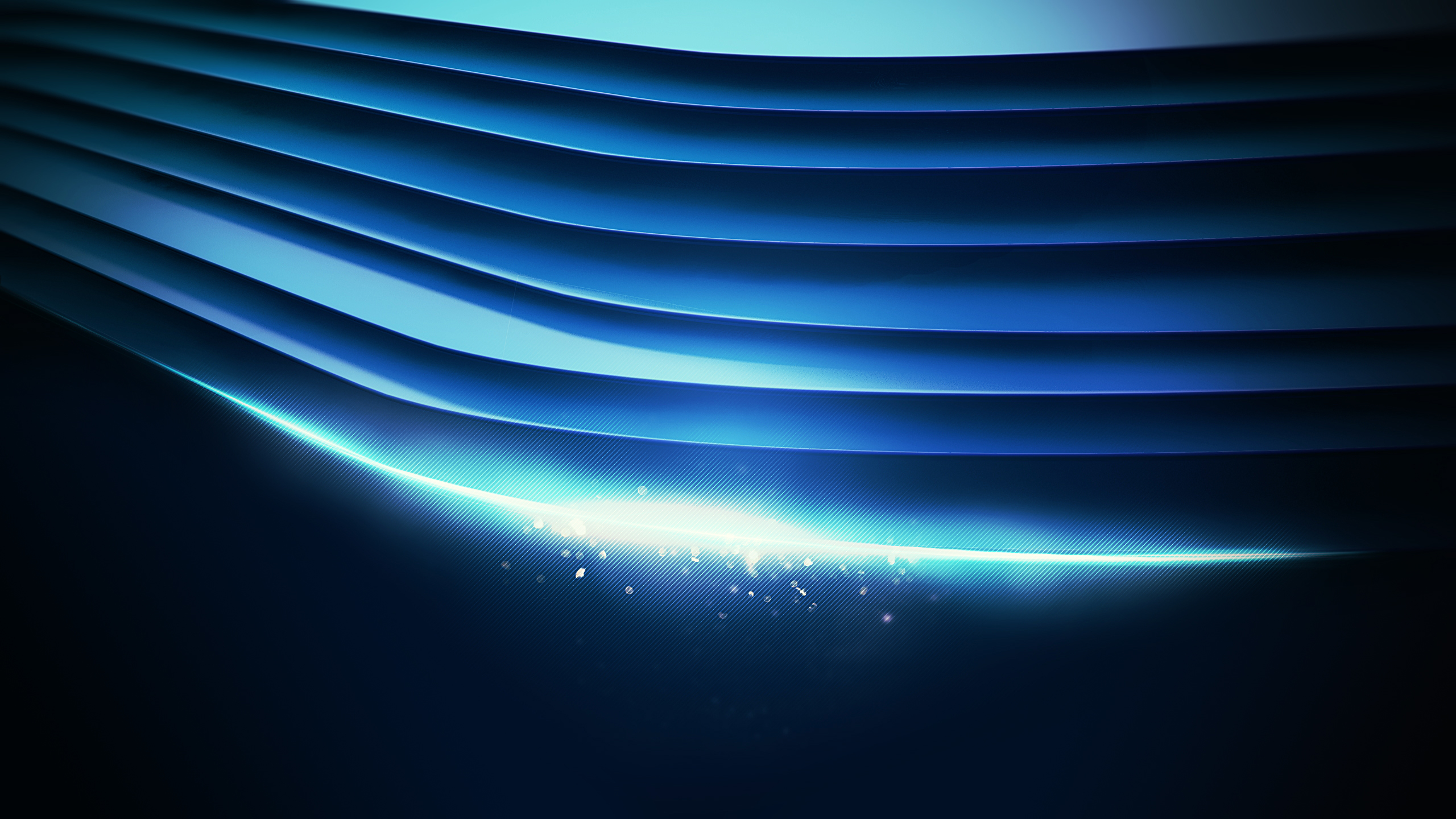 White and Blue Light in Dark Room. Wallpaper in 2560x1440 Resolution