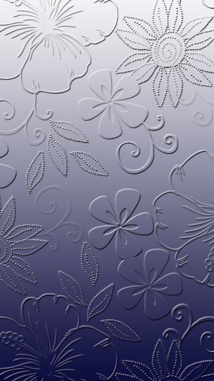 Textil Floral Blanco y Azul. Wallpaper in 720x1280 Resolution