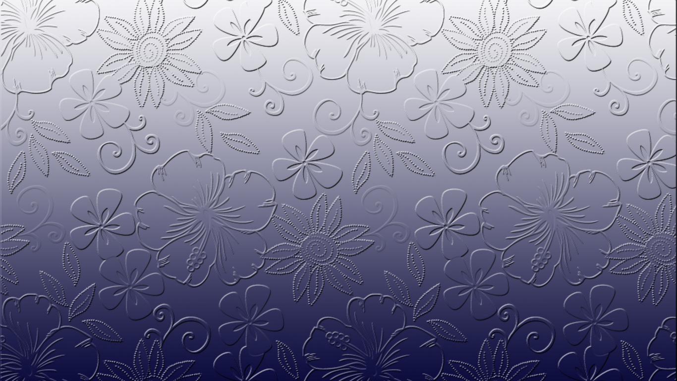 White and Blue Floral Textile. Wallpaper in 1366x768 Resolution