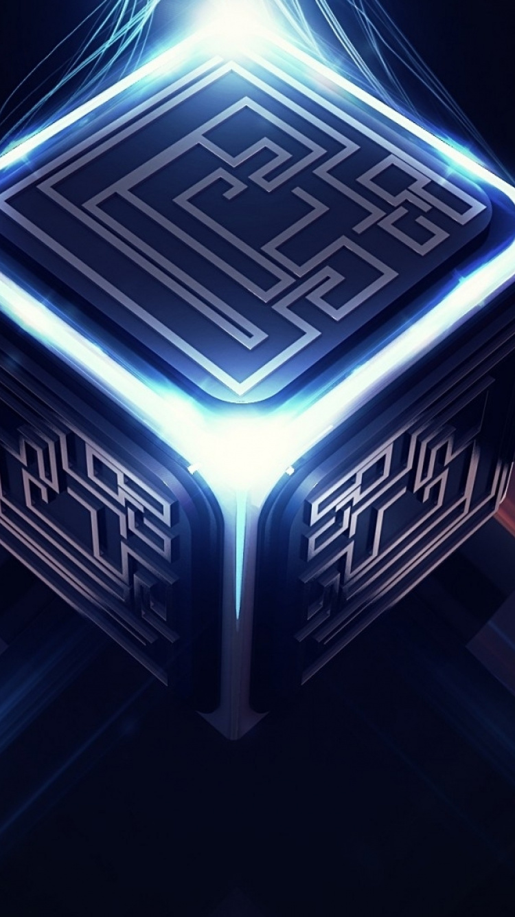 Caja Cuadrada en Blanco y Negro. Wallpaper in 750x1334 Resolution