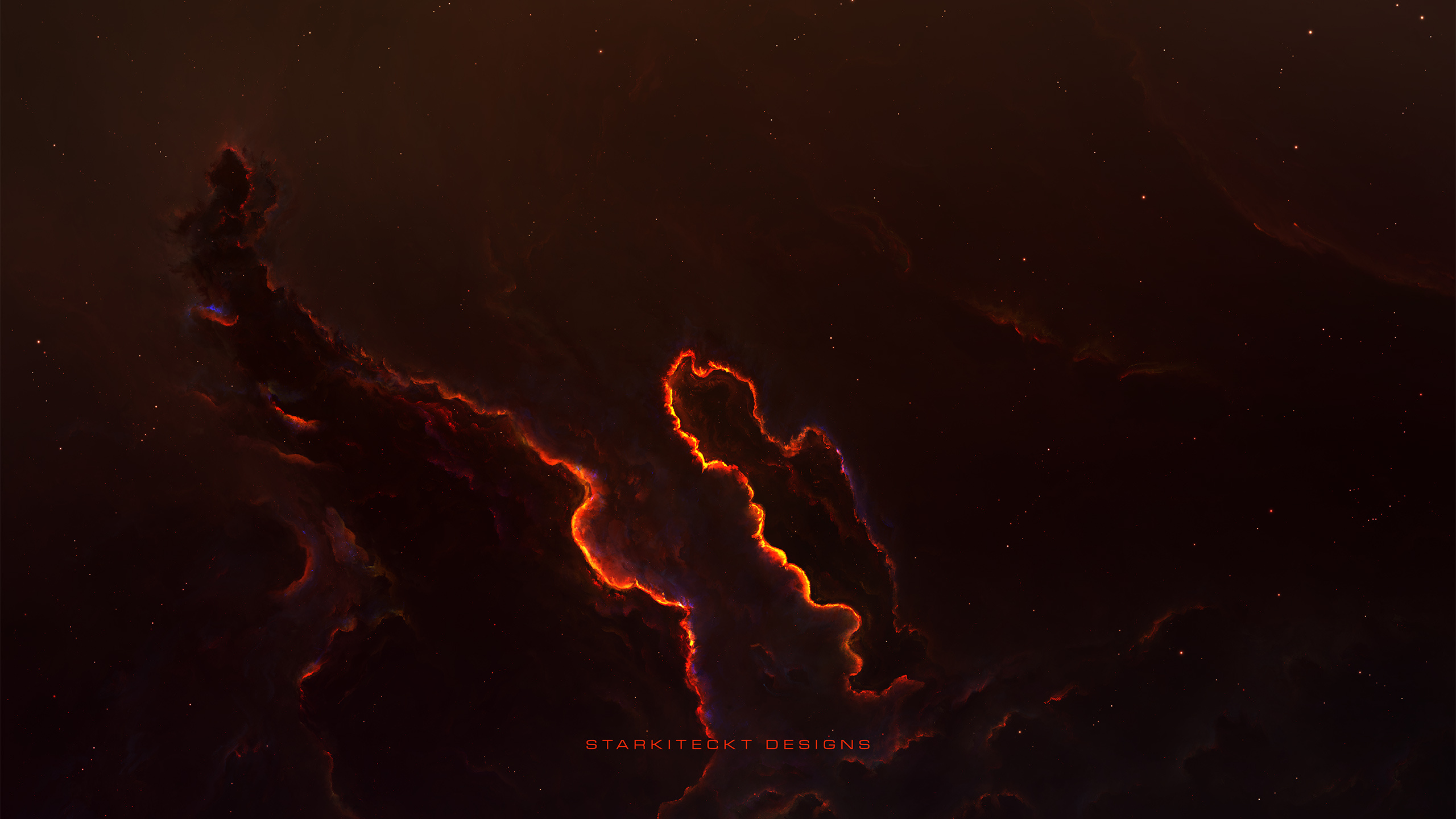 Schwarze Und Braune Galaxietapete. Wallpaper in 2560x1440 Resolution