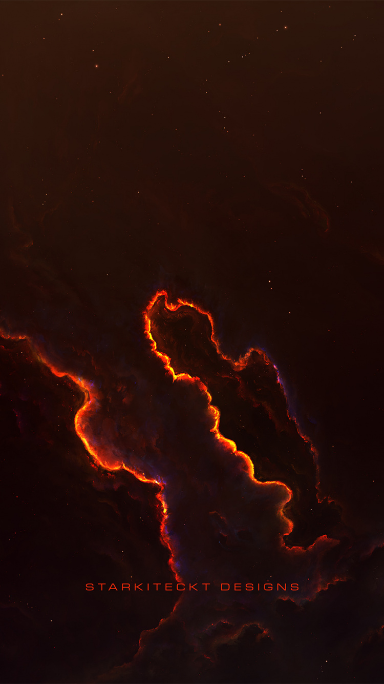 Schwarze Und Braune Galaxietapete. Wallpaper in 750x1334 Resolution