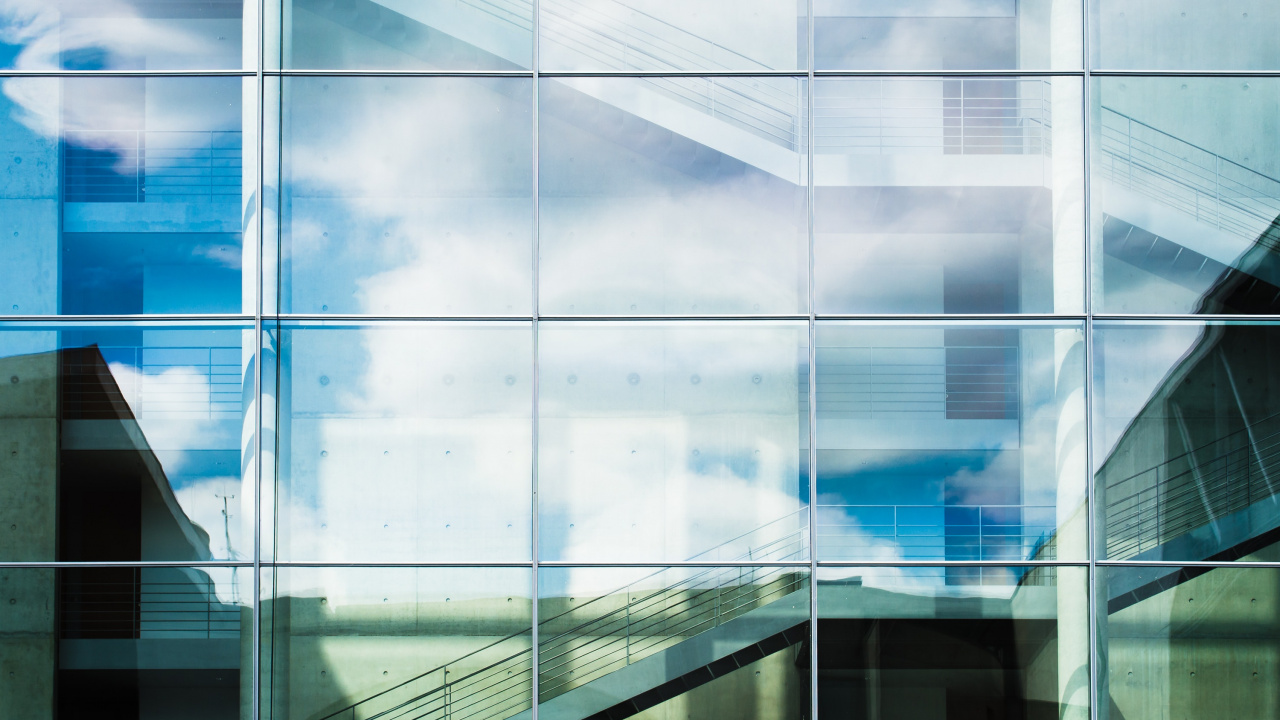 White and Blue Glass Walled Building. Wallpaper in 1280x720 Resolution